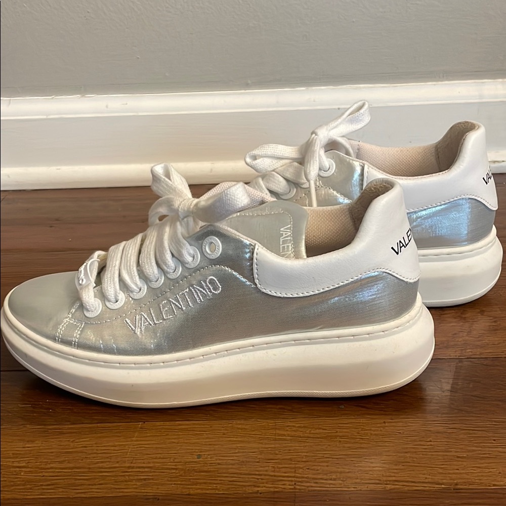 Valentino Women's Silver Sneakers